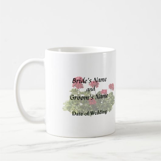 Groep Rode Geraniums Koffiemok (Links)