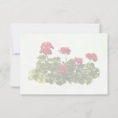 Groep Rode Geraniums RSVP Kaartje (Achterkant)