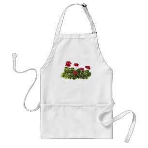 Groep Rode Geraniums Standaard Schort
