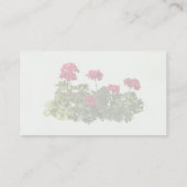 Groep Rode Geraniums Visitekaartje (Achterkant)