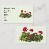Groep Rode Geraniums Visitekaartje (Voorkant / Achterkant)