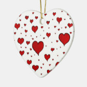 Groep Rode harten Ornament (Links)
