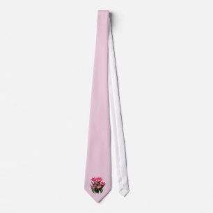 Groep Roze Tulpen Stropdas