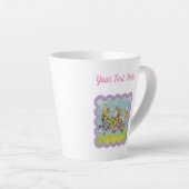 Groep Running Paaskonijnen in gras Eieren Manden Latte Mok (Rechterhoek)