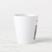 Groep Running Paaskonijnen in gras Eieren Manden Latte Mok (Voorkant)