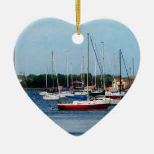 Groep Sailships Newport RI Keramisch Ornament