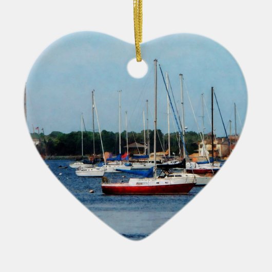 Groep Sailships Newport RI Keramisch Ornament (Voorkant)