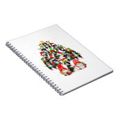 Groep Santa Reindeer Elf Bernedoles als kerstman Notitieboek (Rechterzijde)