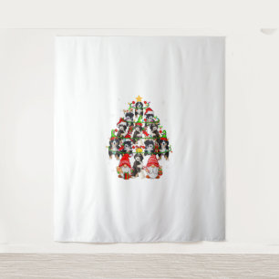 Groep Santa Reindeer Elf Bernedoles als kerstman Wandkleed