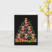 Groep Santa Sphynx katten als kerstboom kleurrijk  Kaart (Gele Bloem)