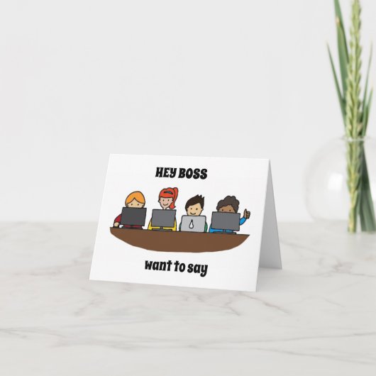 * GROEP SAYS * HAPPY BIRTHDAY **BOSS * KAART (Voorkant)