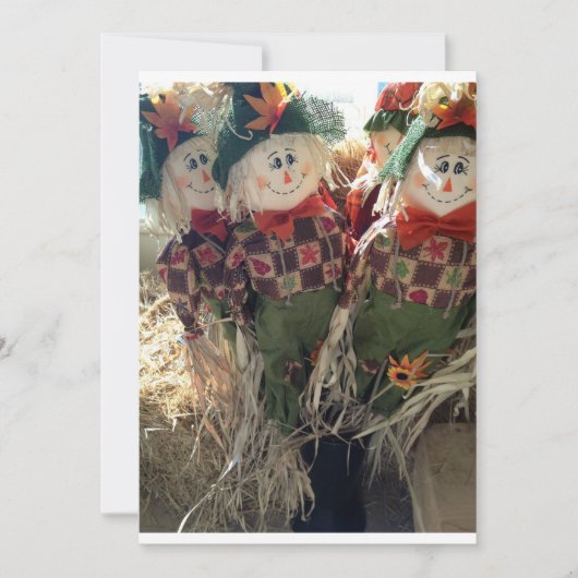 GROEP SCARECROWS PARTIJ INVITATION KAART (Voorkant)