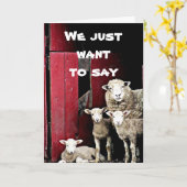 "GROEP SCHAPEN" WENST U "GELUKKIGE VERJAARDAG" KAART (Gele Bloem)