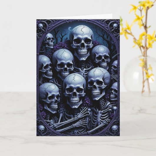 Groep Selfie Halloween Kaart (Gele Bloem)