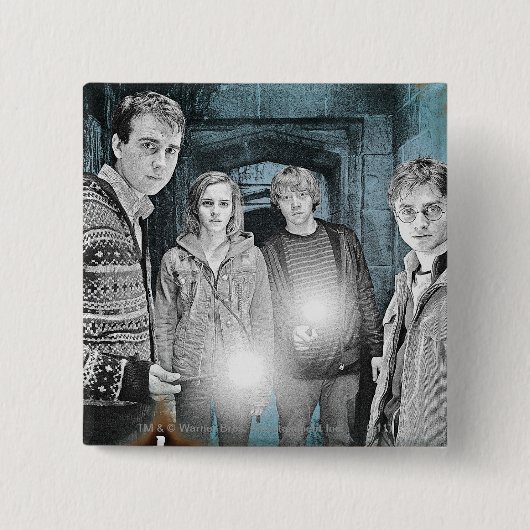 Groep Shot 1 Vierkante Button 5,1 Cm (Voorkant)