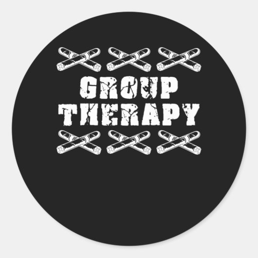 Groep therapie Sigar Roking Tobacco Humidor Gift Ronde Sticker (Voorkant)
