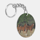 Groep Thoroughbred Foals Sleutelhanger (Voorkant Links)