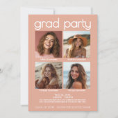 Groep van 4 Afstuderen Viering Joint Afstudeerder Kaart (Voorkant)