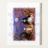 Groep van 4 Koning Charles Cavalier Spaniels Plann Planner (Achterkant)