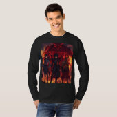 Groep van 5 demon pic print t-shirt (Voorkant volledig)