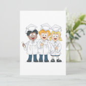 Groep van afgestudeerden kaart (Staand voorkant)