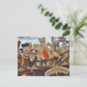 Groep van Antiek Teddy Bears Briefkaart (Staand voorkant)