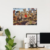 Groep van Antiek Teddy Bears Poster (Thuiskantoor)