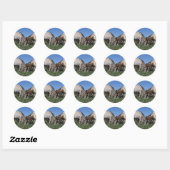 Groep van Appaloosa-paarden Grazing Ronde Sticker (Vel)
