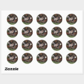 Groep van Arabische paarden Ronde Sticker (Vel)