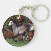 Groep van Arabische paarden Sleutelhanger (Achterkant)