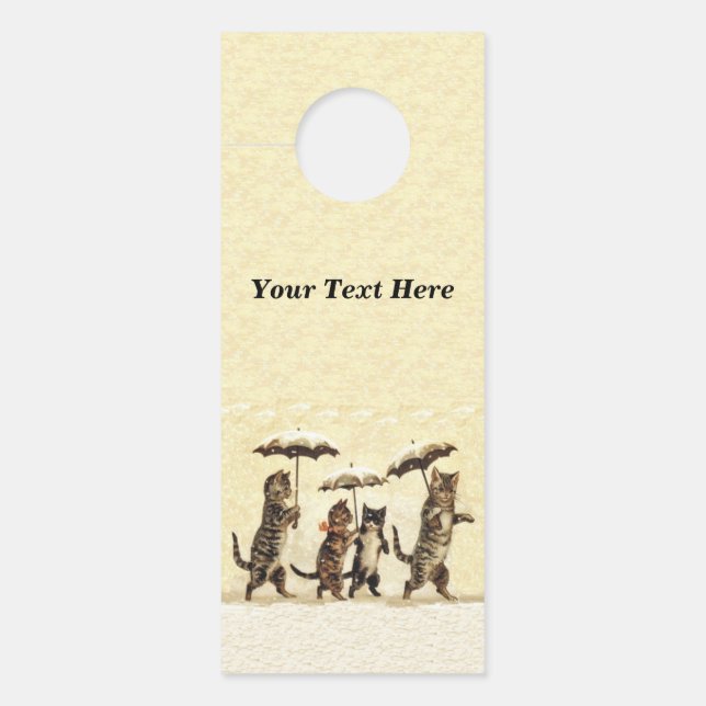 Groep van bruine katten - Sneeuwgeel Deurhanger (Voorkant)