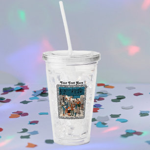 Groep van Carolers en Musici op Street Corner Acryl Drinkbeker