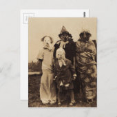 Groep van Creepy Briefkaart (Voorkant / Achterkant)