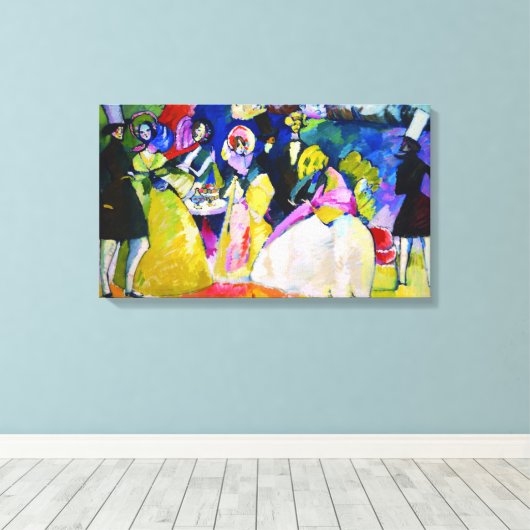 Groep van Crinolines door Wassily Kandinsky Canvas Afdruk (Insitu (Houten vloer))
