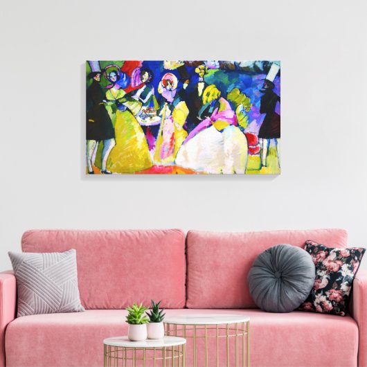 Groep van Crinolines door Wassily Kandinsky Canvas Afdruk (Insitu (Woonkamer))