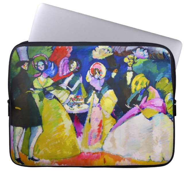 Groep van Crinolines door Wassily Kandinsky Laptop Sleeve (Voorkant)