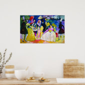 Groep van Crinolines door Wassily Kandinsky Poster (Keuken)