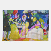 Groep van Crinolines door Wassily Kandinsky Theedoek (Horizontaal)
