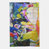 Groep van Crinolines door Wassily Kandinsky Theedoek (Verticaal)