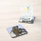 Groep van Dwarf Mongoose op een termietheuvel in Bier Onderzetter (Rechterzijde)