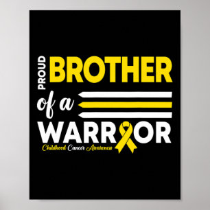 Groep van een Broer Warrior Childhood Cancer waren Poster