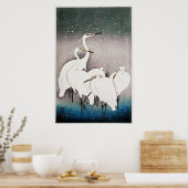 Groep van Egrets door Ohara Koson (1925-1936) Poster (Keuken)