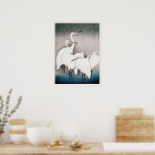 Groep van Egrets Ohara Koson Japanse Vogelprint Poster (Keuken)