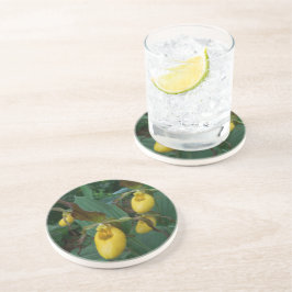 Groep van gouden damesbloemen zandsteen onderzetter