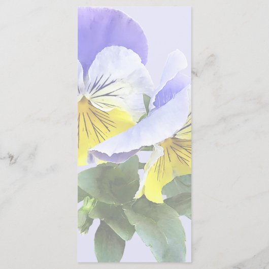 Groep van het Paarse en gele huwelijksmenu Menu (Achterkant)