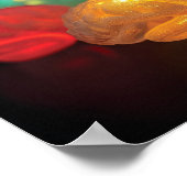 Groep van kleine gloeiende hersenen in meerdere kl poster (Hoek)