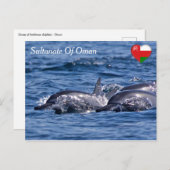 Groep van knelpuntdolfijnen - Oman Briefkaart (Voorkant / Achterkant)