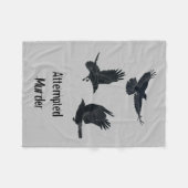 Groep van Kroes Murder Birds Black Silhouette Fleece Deken (Voorkant (Horizontaal))
