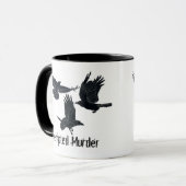 Groep van Kroes Murder Birds Black Silhouette Mok (Voorkant links)