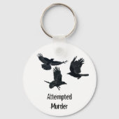 Groep van Kroes Murder Birds Black Silhouette Sleutelhanger (Achterkant)